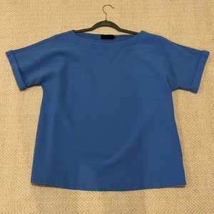 Hatch, size 1, maternity blue short sleeves blouse
